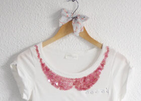 DIY : comment réaliser un col claudine à sequins sur mon t-shirt ?