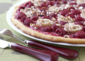 Pizza aux framboises