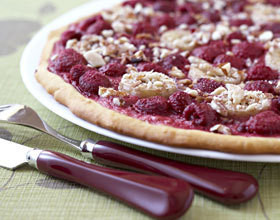 Pizza aux framboises