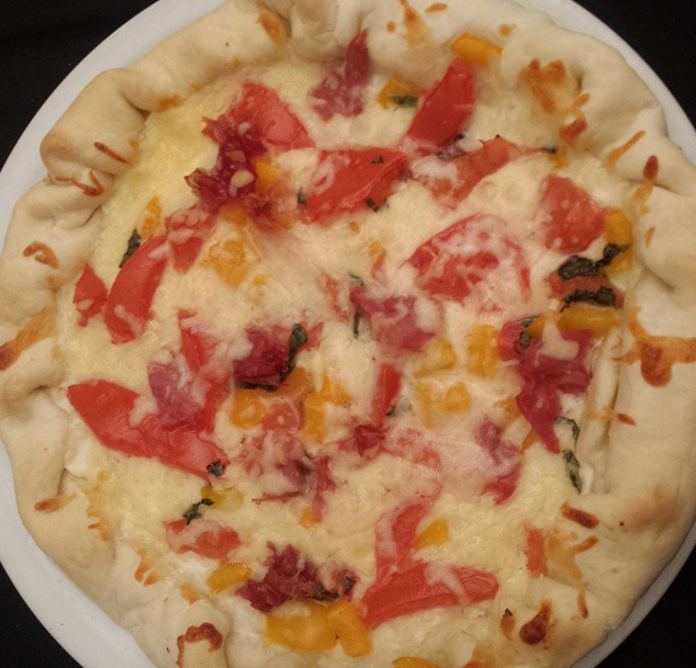 Pizza blanche aux légumes du soleil