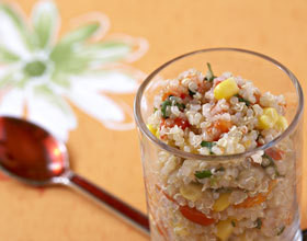Quinoa aux poivrons et maïs