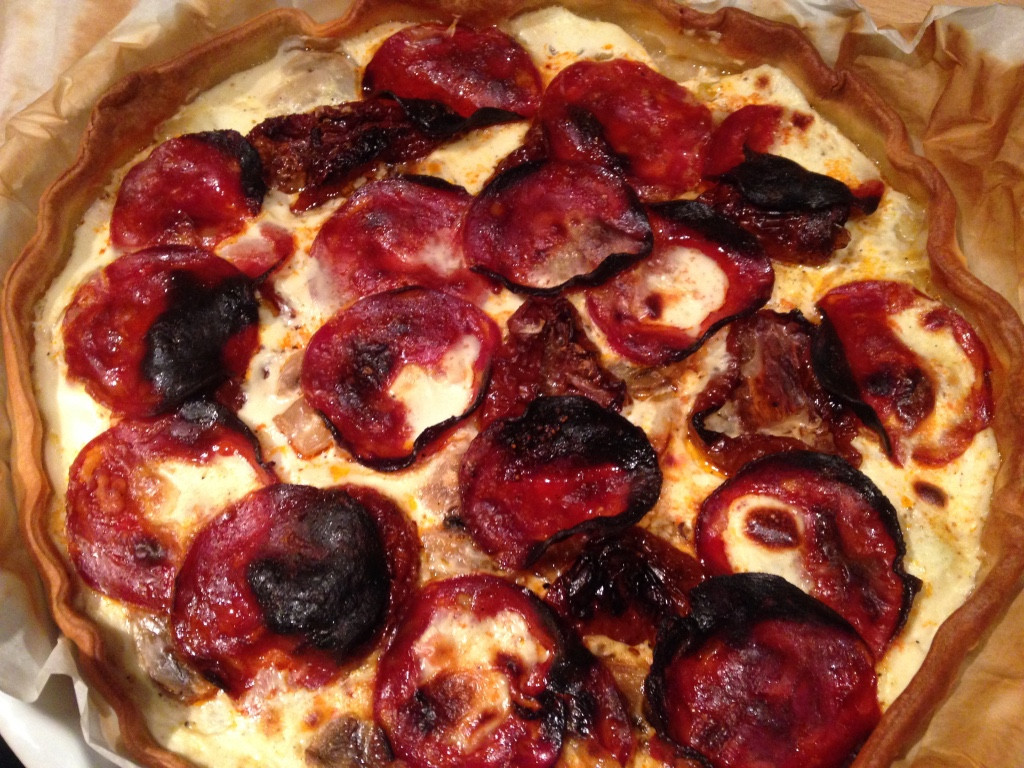 Recette : Ma quiche sans oeufs aux légumes et chorizo