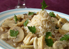 Risotto au parmesan et aux champignons