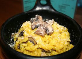 Risotto aux champignons et au safran
