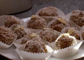 Rochers au lait et coco au coeur fondant de maltesers