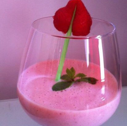 Smoothie maison banane fraise