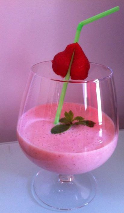 Smoothie maison banane fraise