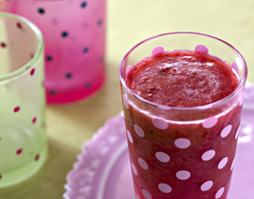 Smoothie pastèque rose et airelles