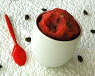Sorbet à la fraise et à la pistache