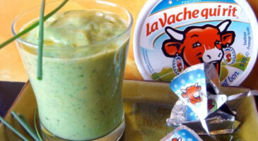 Soupe de courgettes et vache qui rit