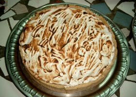 Tarte au citron vert meringuée