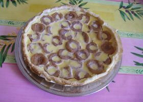Tarte aux pêches vite faite