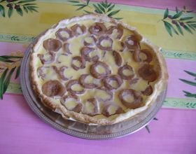 Tarte aux pêches vite faite