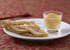 Tarte aux pommes et custard