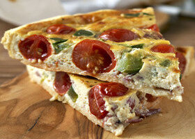 Tarte aux tomates cerises et bacon