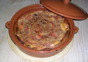 Tarte croustillante aux brugnons