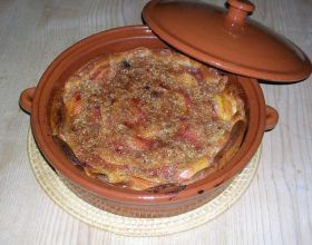 Tarte croustillante aux brugnons