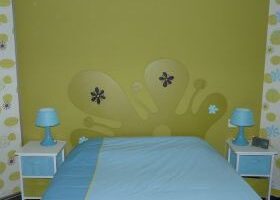 Tête de lit fleurie