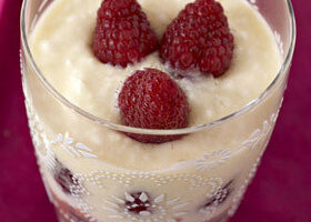Tiramisu aux framboises et biscuits roses de Reims