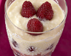 Tiramisu aux framboises et biscuits roses de Reims