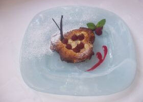 Brioche grillée à la framboise