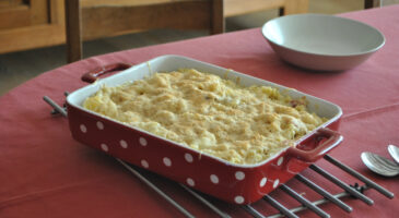 Un gratin de pâtes au fromage