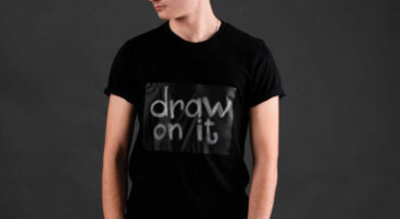 Un tee-shirt tableau noir pour écrire à volonté !