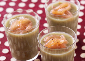 Velouté de lentilles au saumon fumé