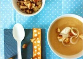 Velouté de panais et rutabaga, croûtons épicés