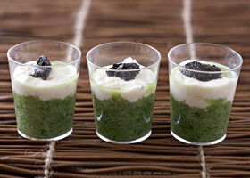 Verrines de concombre à la vache qui rit