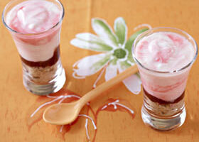 Verrine de yaourt au coquelicot