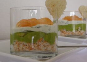 Verrine de surimi au carré frais