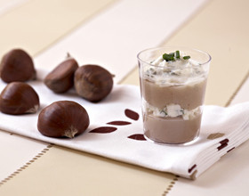 Verrines aux topinambours et marrons