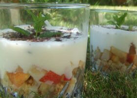 Verrines du Poitou à la pêche de vigne