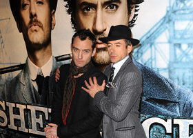 Jude Law et Robert Downey Jr à l&rsquo;avant-première de Sherlock Holmes