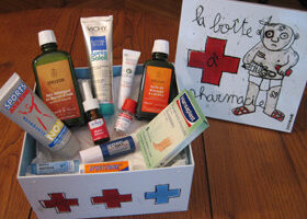 Ma trousse à pharmacie… fait du ski