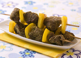 Brochettes d&rsquo;agneau marinées