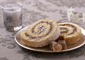 Bûche à la crème de pain d&rsquo;épices