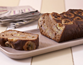 Cake à la farine de châtaignes et bananes