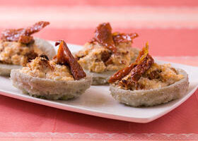 Coeurs d&rsquo;artichauts gratinés au fromage de chèvre frais