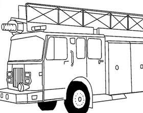 Coloriage : le camion de pompier