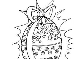 Coloriage : le gros oeuf de Pâques