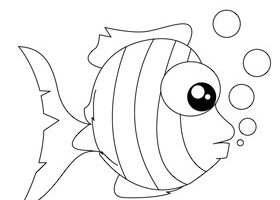 Coloriage : les poissons tropicaux