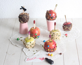 Recette remixée : pommes d&rsquo;amour aux M&M&rsquo;s