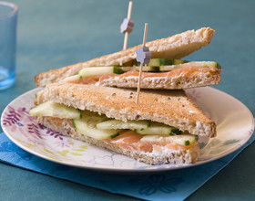 Club sandwich au saumon fumé