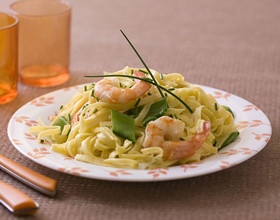 Linguine aux gambas