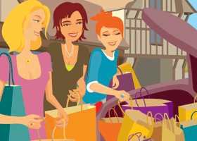 Toutes en voiture pour une virée shopping !