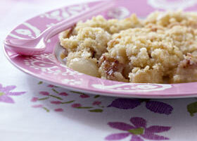 Crumble aux poires et kinder