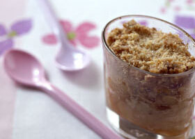 Crumble aux pommes vanillées