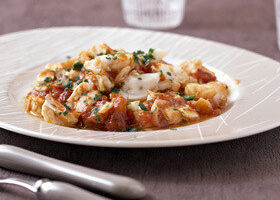 Curry de cabillaud aux tomates